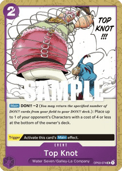 (074) One Piece TCG OP03: Pillars of Strength Single: Top Knot (OP03-074)  Uncommon