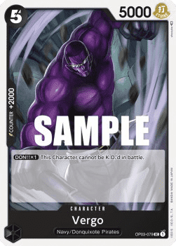 (079) One Piece TCG OP03: Pillars of Strength Single: Vergo (OP03-079)  Uncommon