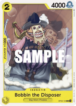 (103) One Piece TCG OP03: Pillars of Strength Single: Bobbin the Disposer (OP03-103)  Common