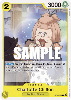(109) One Piece TCG OP03: Pillars of Strength Single: Charlotte Chiffon (OP03-109)  Common