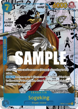 (122) One Piece TCG OP03: Pillars of Strength Single: Sogeking (OP03-122) (V.3)  Manga Rare