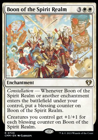 (720) Magic The Gathering Commander Masters: Extras Single: Boon of the Spirit Realm (V.1)  Rare
