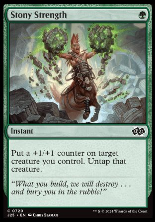 (720) Magic The Gathering Foundations Jumpstart Single: Stony Strength  Common