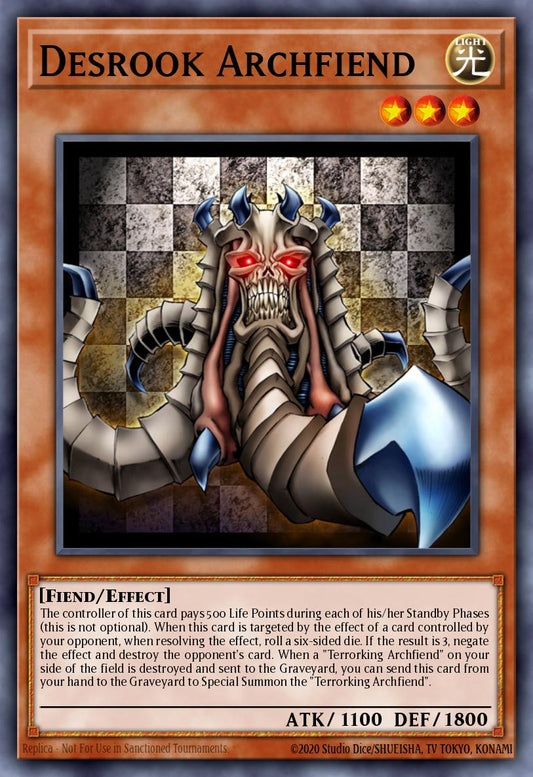 (070) YuGiOh TCG DCR: Dark Crisis Single: Desrook Archfiend (V.1 - Common)  Common