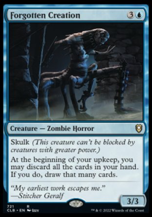 (721) Magic The Gathering Commander Legends: Battle for Baldur's Gate: Extras Single: Forgotten Creation  Rare