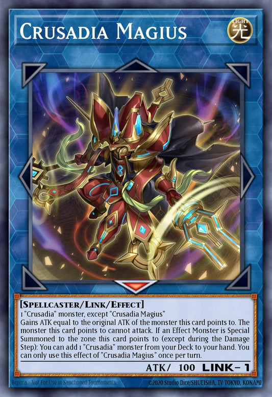 (105) YuGiOh TCG MP19: 2019 Gold Sarcophagus Tin Mega Pack Single: Crusadia Magius  Secret Rare