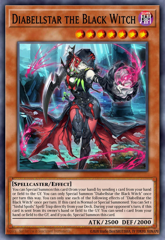 (109) YuGiOh TCG MP24: 25th Anniversary Tin: Dueling Mirrors Single: Diabellstar the Black Witch  Secret Rare