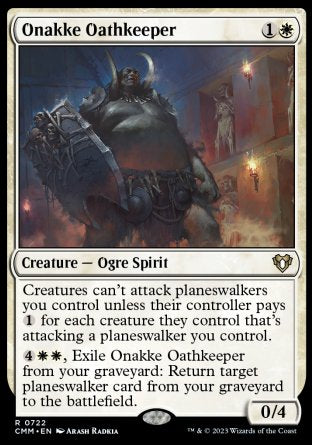 (722) Magic The Gathering Commander Masters: Extras Single: Onakke Oathkeeper (V.1) Holo Rare