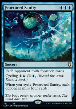 (722) Magic The Gathering Commander Legends: Battle for Baldur's Gate: Extras Single: Fractured Sanity  Rare