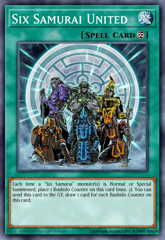 (054) YuGiOh TCG RA03: Quarter Century Bonanza Single: Six Samurai United (V.6 - Collectors Rare)  Collectors Rare