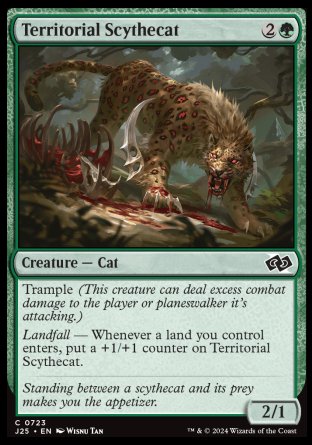 (723) Magic The Gathering Foundations Jumpstart Single: Territorial Scythecat  Common