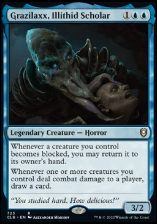 (723) Magic The Gathering Commander Legends: Battle for Baldur's Gate: Extras Single: Grazilaxx, Illithid Scholar  Rare