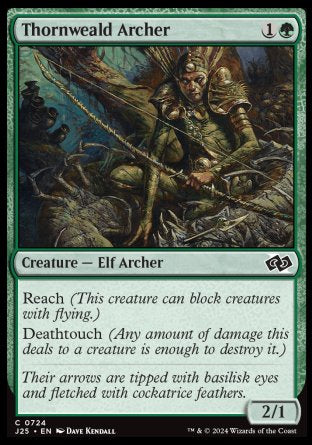 (724) Magic The Gathering Foundations Jumpstart Single: Thornweald Archer  Common