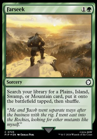 (725) Magic The Gathering Universes Beyond: Fallout: Extras Single: Farseek  Holo Common