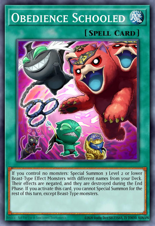 (242) YuGiOh TCG MP14: 2014 Mega-Tins Mega-Pack Single: Obedience Schooled  Super Rare