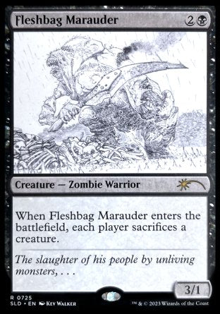 (725) Magic The Gathering Secret Lair Drop Series Single: Fleshbag Marauder (V.1)  Rare