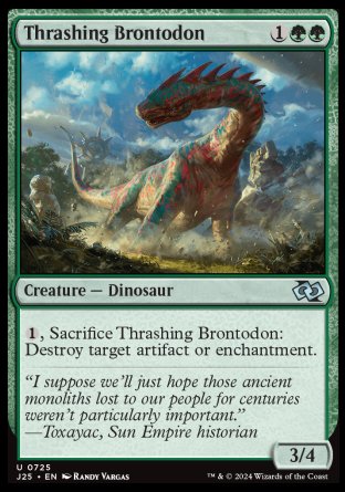 (725) Magic The Gathering Foundations Jumpstart Single: Thrashing Brontodon  Uncommon