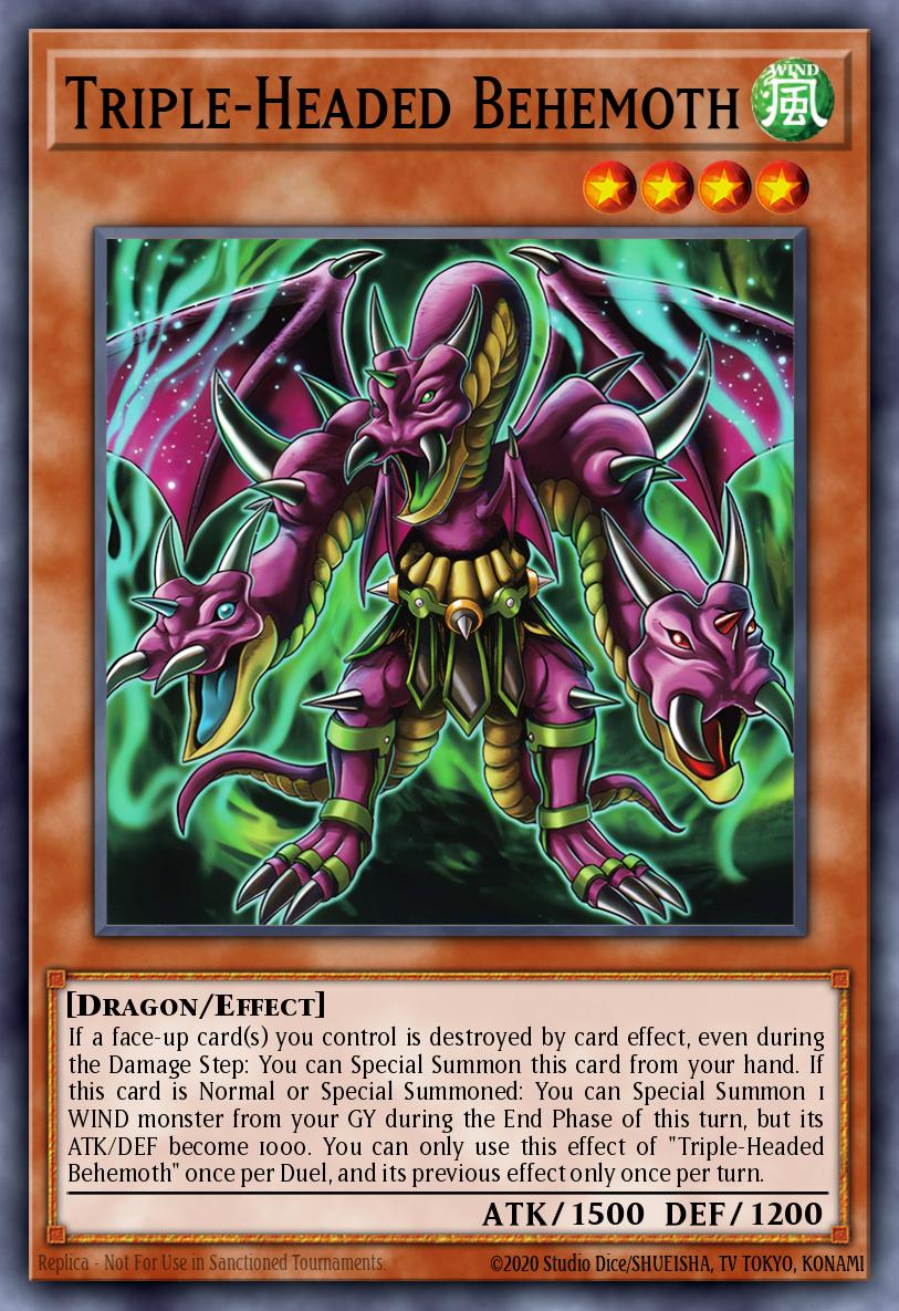 (029) YuGiOh TCG DOOD: Doom of Dimensions Single: Triple-Headed Behemoth  Common