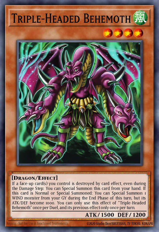 (029) YuGiOh TCG DOOD: Doom of Dimensions Single: Triple-Headed Behemoth  Common