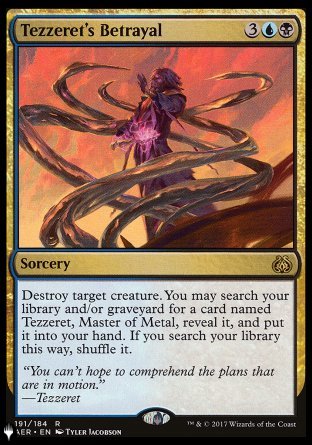 (191) Magic The Gathering The List Single: Tezzeret's Betrayal  Rare