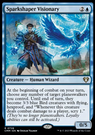 (726) Magic The Gathering Commander Masters: Extras Single: Sparkshaper Visionary (V.1)  Rare