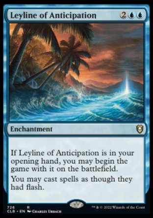 (726) Magic The Gathering Commander Legends: Battle for Baldur's Gate: Extras Single: Leyline of Anticipation  Rare