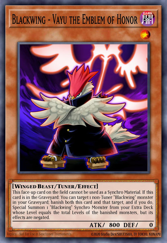 (224) YuGiOh TCG RA03: Quarter Century Bonanza Single: Blackwing - Vayu the Emblem of Honor (V.2 - Quarter Century Secret Rare)  Quarter Century Secret Rare