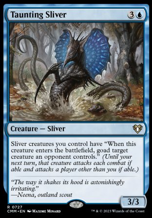(727) Magic The Gathering Commander Masters: Extras Single: Taunting Sliver  Rare