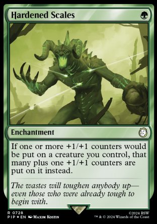 (728) Magic The Gathering Universes Beyond: Fallout: Extras Single: Hardened Scales (V.2)  Holo Rare