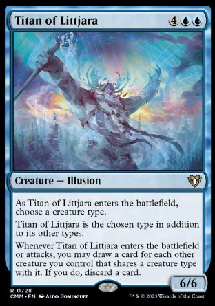 (728) Magic The Gathering Commander Masters: Extras Single: Titan of Littjara (V.1)  Rare