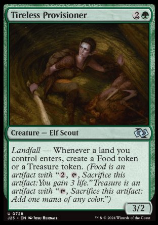 (728) Magic The Gathering Foundations Jumpstart Single: Tireless Provisioner  Uncommon