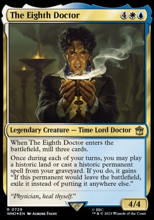 (729) Magic The Gathering Universes Beyond: Doctor Who: Extras Single: The Eighth Doctor (V.3) Holo Rare