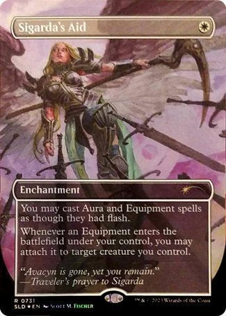(731) Magic The Gathering Secret Lair Drop Series Single: Sigarda's Aid Holo Rare