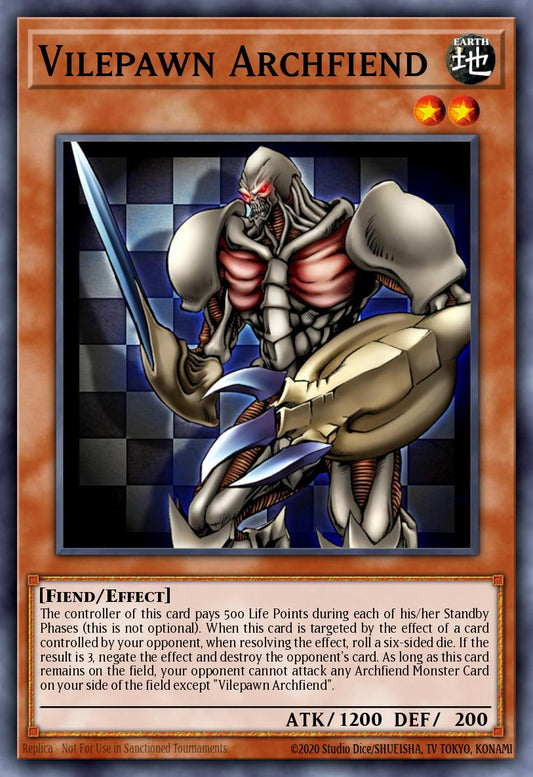 (067) YuGiOh TCG DCR: Dark Crisis Single: Vilepawn Archfiend (V.1 - Common)  Common