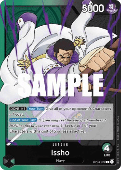 (020) One Piece TCG OP04: Kingdoms of Intrigue Single: Issho (OP04-020) (V.1)  Leader