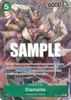 (028) One Piece TCG OP04: Kingdoms of Intrigue Single: Diamante (OP04-028) (V.2)  Alternate Art