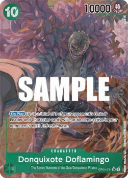 (031) One Piece TCG OP04: Kingdoms of Intrigue Single: Donquixote Doflamingo (OP04-031) (V.2)  Alternate Art