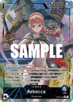 (039) One Piece TCG OP04: Kingdoms of Intrigue Single: Rebecca (OP04-039) (V.2)  Alternate Art