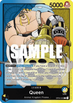 (040) One Piece TCG OP04: Kingdoms of Intrigue Single: Queen (OP04-040) (V.1)  Leader