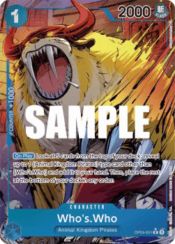 (051) One Piece TCG OP04: Kingdoms of Intrigue Single: Who´s.Who (OP04-051) (V.2)  Alternate Art