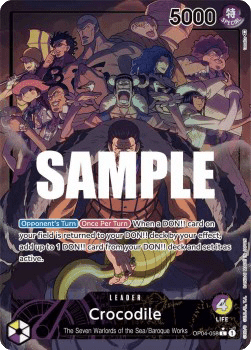 (058) One Piece TCG OP04: Kingdoms of Intrigue Single: Crocodile (OP04-058) (V.2)  Alternate Art
