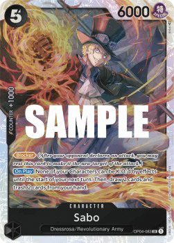 (083) One Piece TCG OP04: Kingdoms of Intrigue Single: Sabo (OP04-083) (V.1)  Super Rare