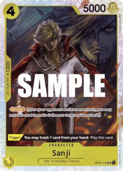 (104) One Piece TCG OP04: Kingdoms of Intrigue Single: Sanji (OP04-104) (V.1)  Super Rare