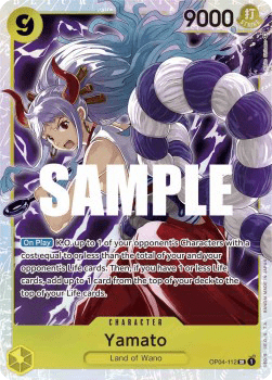 (112) One Piece TCG OP04: Kingdoms of Intrigue Single: Yamato (OP04-112) (V.1)  Super Rare