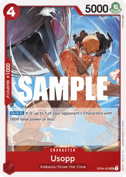 (003) One Piece TCG OP04: Kingdoms of Intrigue Single: Usopp (OP04-003)  Uncommon