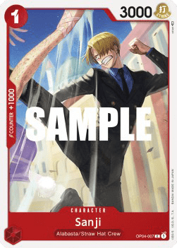 (007) One Piece TCG OP04: Kingdoms of Intrigue Single: Sanji (OP04-007)  Common