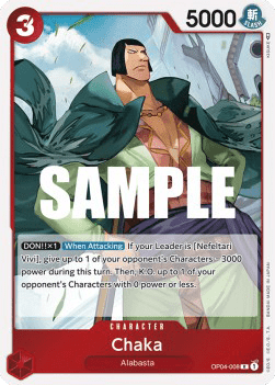 (008) One Piece TCG OP04: Kingdoms of Intrigue Single: Chaka (OP04-008)  Rare