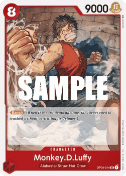(014) One Piece TCG OP04: Kingdoms of Intrigue Single: Monkey.D.Luffy (OP04-014)  Uncommon