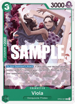 (021) One Piece TCG OP04: Kingdoms of Intrigue Single: Viola (OP04-021)  Common