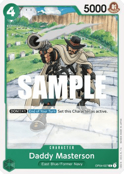 (027) One Piece TCG OP04: Kingdoms of Intrigue Single: Daddy Masterson (OP04-027)  Common